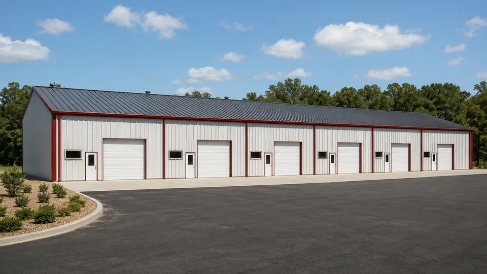 Six-bay commercial flex-space planning preset