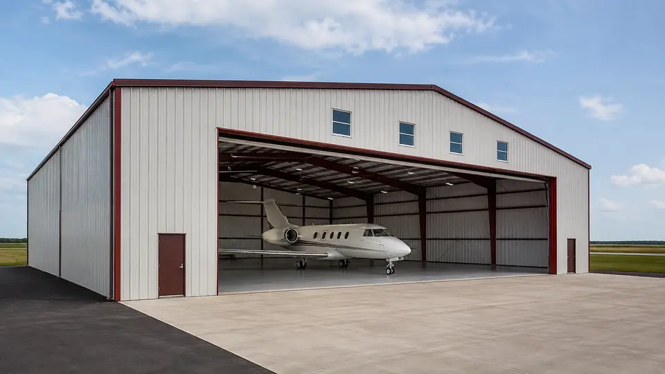 Corporate / multi-aircraft steel building planning preset