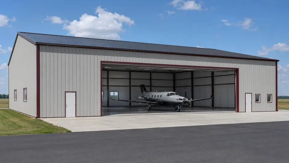 Turboprop / light jet steel building planning preset
