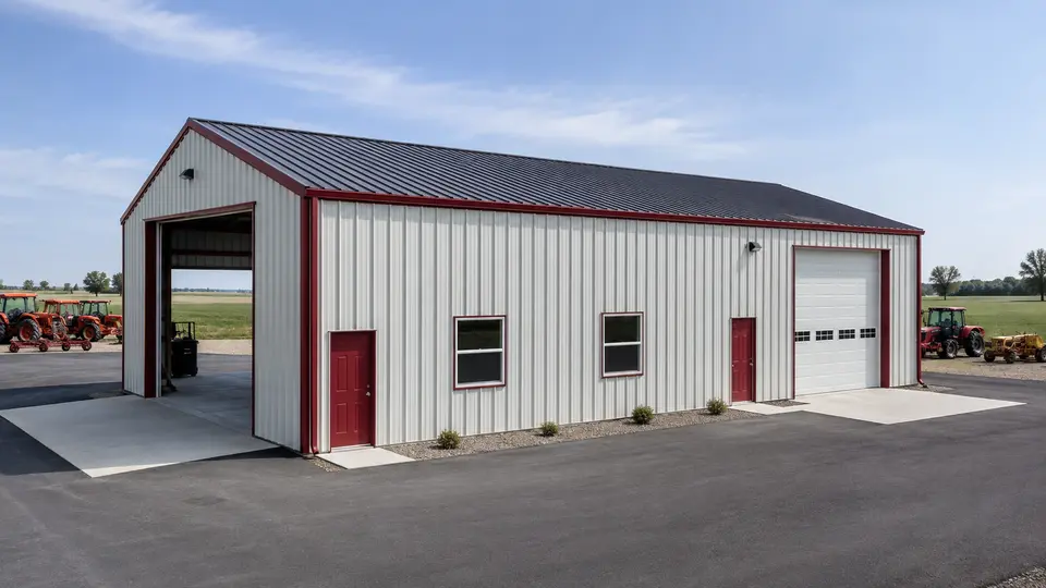 Equipment shop steel building planning preset